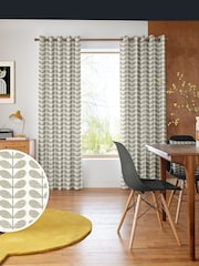Orla Kiely Grey Scribble Stem Made to Measure Curtains - Image 1 of 9