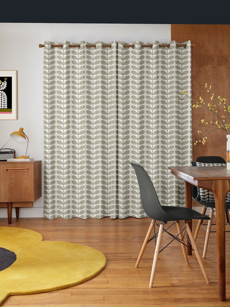 Orla Kiely Grey Scribble Stem Made to Measure Curtains - Image 2 of 9