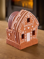 Set of 4 Natural Gingerbread Light Up Coasters - Image 4 of 7