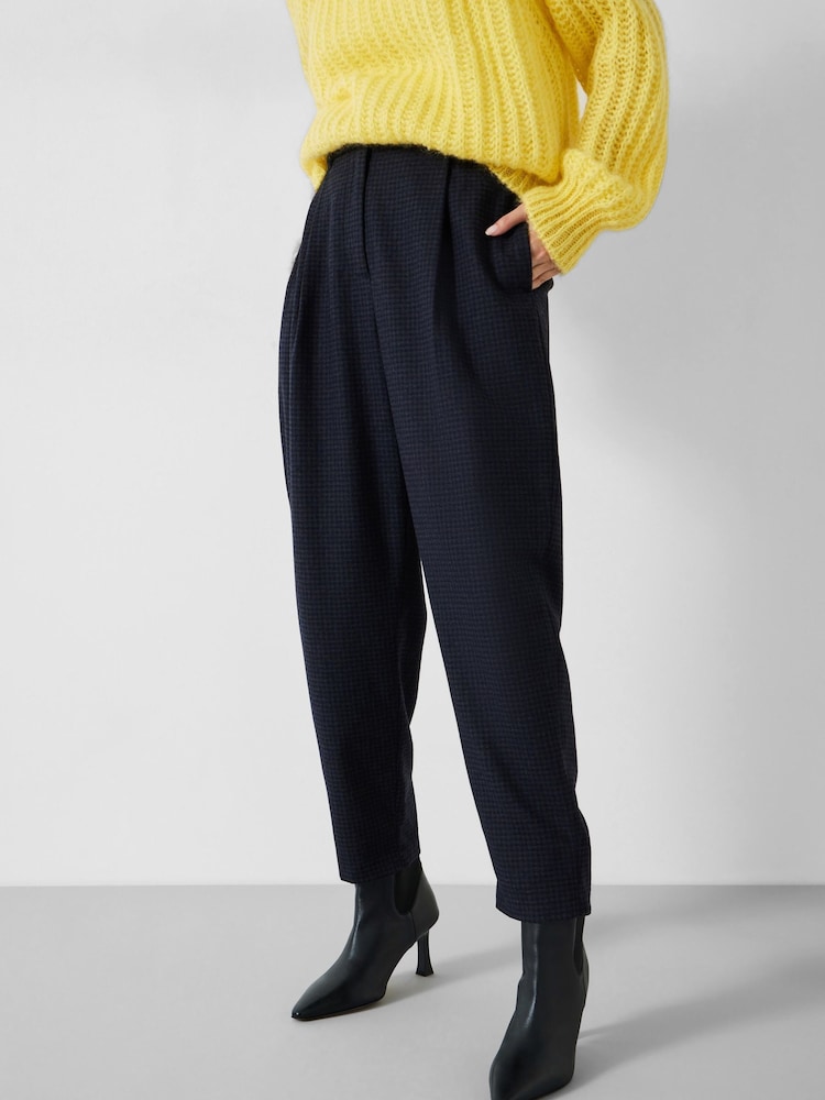 Hush Blue Ruby Check Wool Blend Trousers - Image 1 of 5