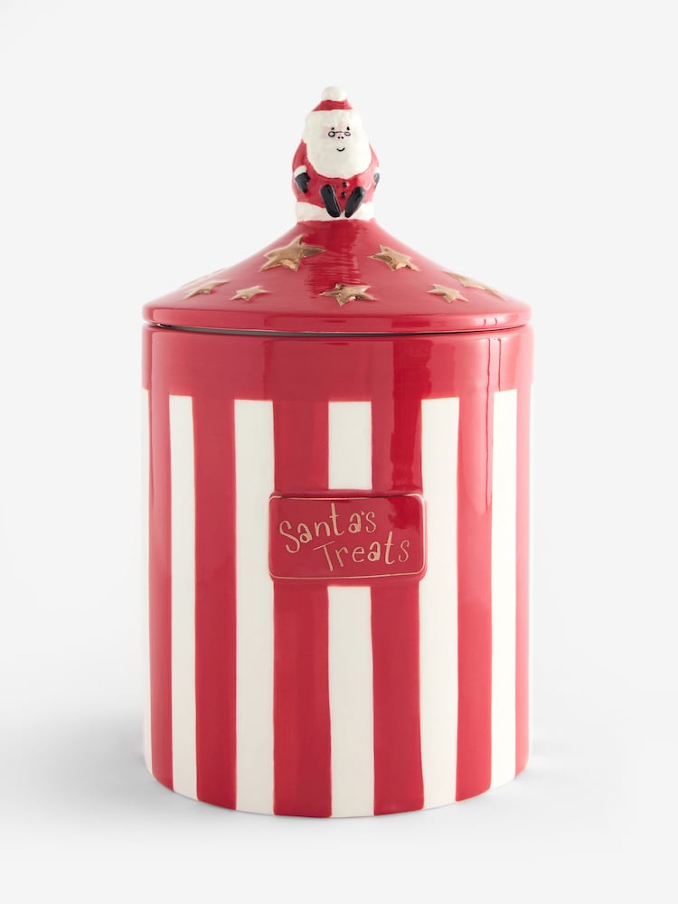 Red Santa Treat Jar - Image 1 of 2