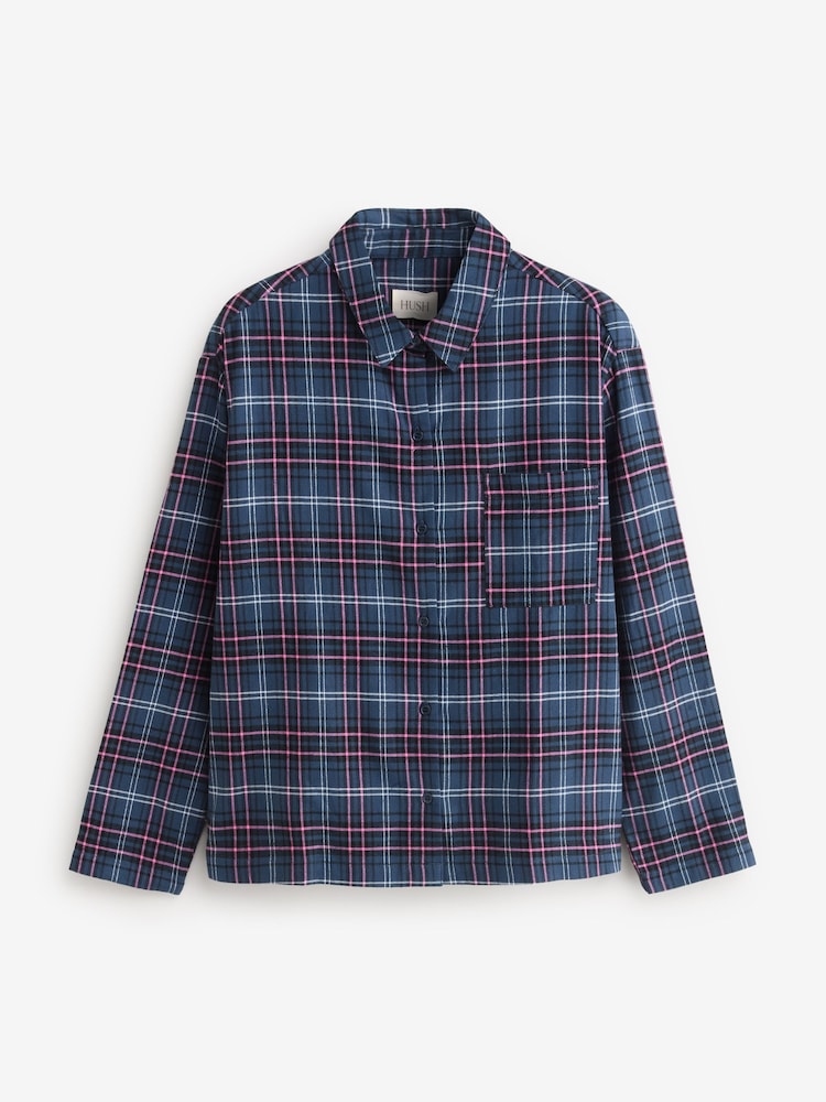 Hush Luella Pyjama aus 100 % gebürsteter Baumwolle mit Karomuster - Bild 2 von 3