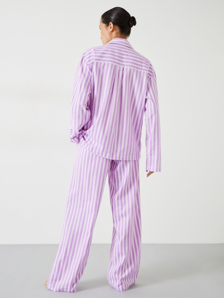 Hush Purple Luella Brushed Twill Pyjamas - Image 2 of 5