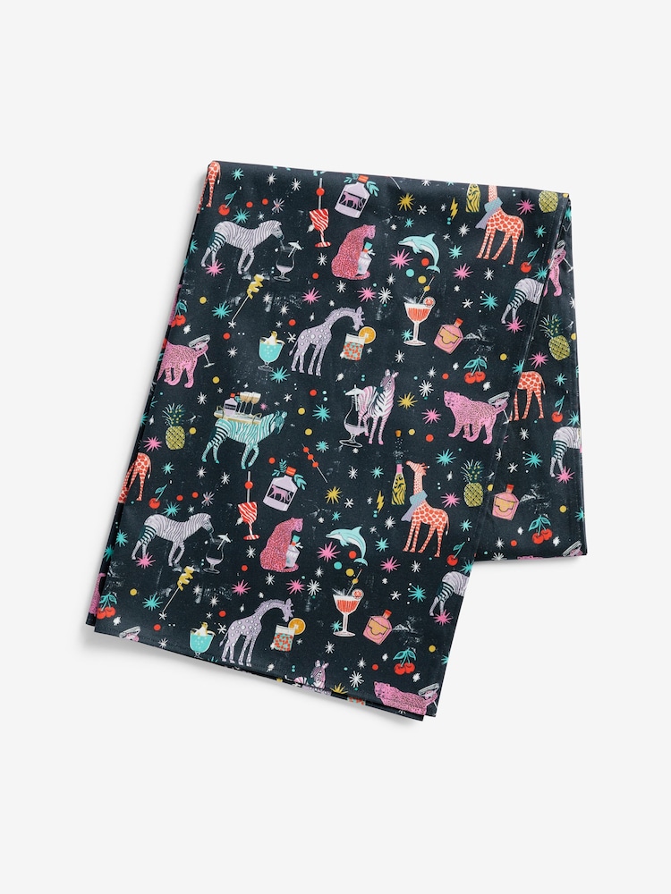 Multi Christmas Party Animals Wipe Clean Tablecloth - Image 1 of 1 Multi Christmas Party Animals Wipe Clean Tablecloth - Image 1 of 1