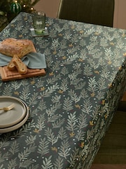 Green Christmas Mistletoe Wipe Clean Tablecloth - Image 1 of 3