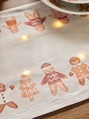 Natural Christmas Gingerbread Light Up Table Runner - Image 3 of 5
