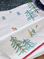 Navy Mini Christmas Scene Table Runner - Image 3 of 4