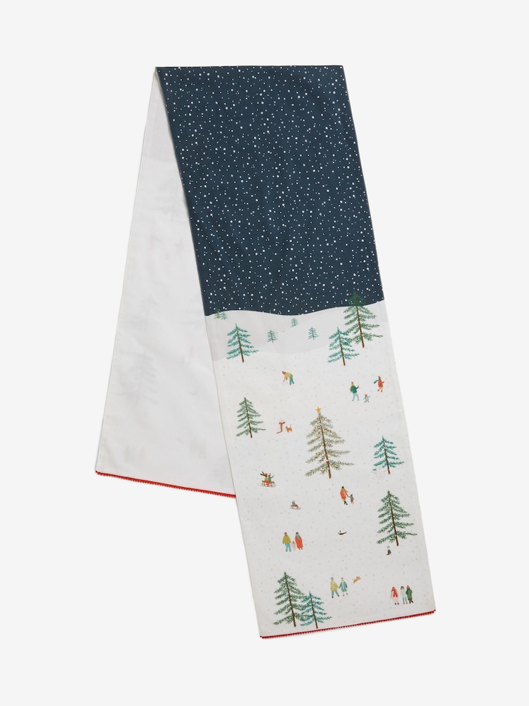 Navy Mini Christmas Scene Table Runner - Image 4 of 4
