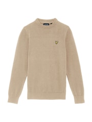 Lyle & Scott Stone Boys Crew Neck Knitted Jumper - Image 1 of 2