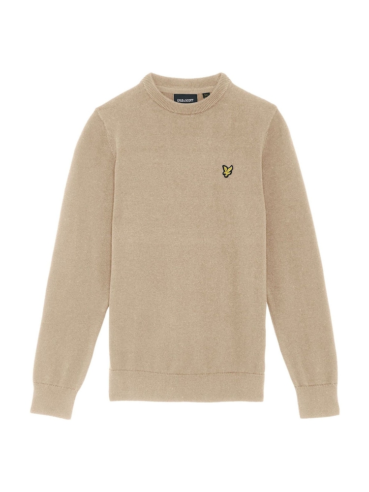 Lyle & Scott Stone Boys Crew Neck Knitted Jumper - Image 1 of 2 Lyle & Scott Stone Boys Crew Neck Knitted Jumper - Image 1 of 2