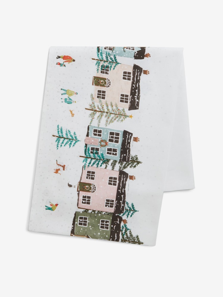 Multi Mini Christmas Scene Border Table Cloth - Image 2 of 4