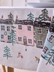 Multi Mini Christmas Scene Border Table Cloth - Image 4 of 4