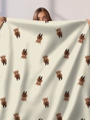Personalised Highland Cow Blanket by Koko Blossom - Image 3 of 3
