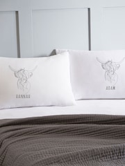 Personalised Highland 100% Cotton Cow Pillowcases by Koko Blossom - Image 2 of 4