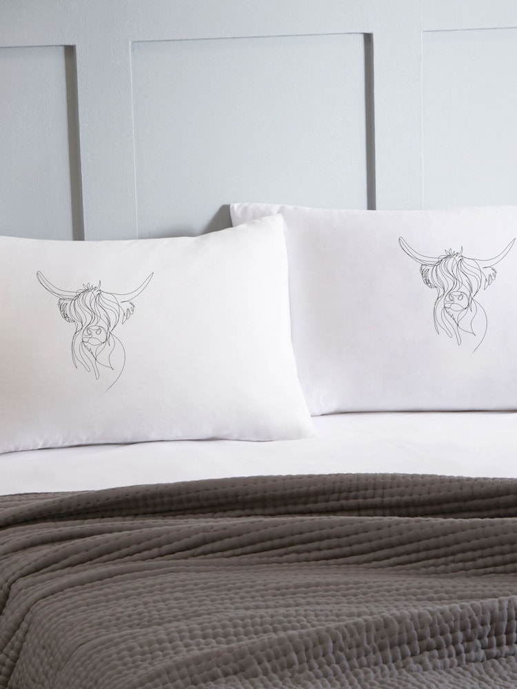 Personalised Highland 100% Cotton Cow Pillowcases by Koko Blossom - Image 4 of 4