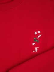Personalised Womens Embroidered Candy CaneChristmas  Jumper by Stitch Style - Image 3 of 4