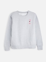 Personalised Mens Embroidered Candy Cane Christmas Sweat Top by Stitch Style - Image 1 of 4