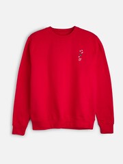 Personalised Mens Embroidered Candy Cane Christmas Sweat Top by Stitch Style - Image 1 of 4