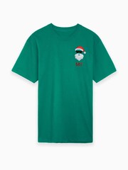 Personalised Mens Santa Christmas 100% Cotton T-Shirt by Stitch Style - Image 1 of 4