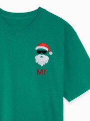 Personalised Mens Santa Christmas 100% Cotton T-Shirt by Stitch Style - Image 4 of 4
