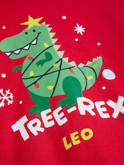 Personalised Boys Tree-Rex 100% Cotton T-Shirt by Stitch Style - Image 3 of 4