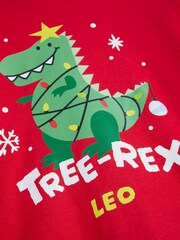 Personalised Boys Tree-Rex 100% Cotton T-Shirt by Stitch Style - Image 3 of 4