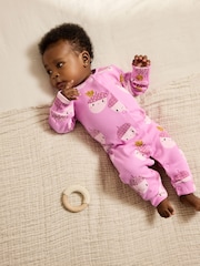 Vijolična - Baby Popper Footless Sleepsuits 3 Pack (0mths-3yrs) - Slika 13 iz 14