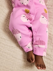 Vijolična - Baby Popper Footless Sleepsuits 3 Pack (0mths-3yrs) - Slika 14 iz 14