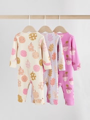 Vijolična - Baby Popper Footless Sleepsuits 3 Pack (0mths-3yrs) - Slika 2 iz 14