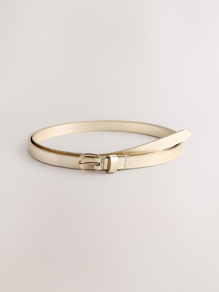 Silber/Gold - PU Skinny Belts 2 Pack - Bild 2 von 5