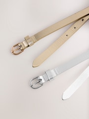 Silber/Gold - PU Skinny Belts 2 Pack - Bild 4 von 5
