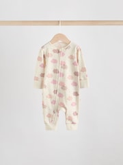 Pink Baby Two Way Zip Footless Sleepsuits 4 Pack (0mths-3yrs) - Image 6 of 13