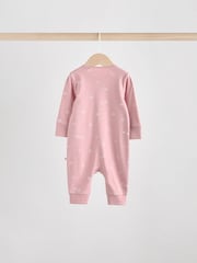 Pink Baby Two Way Zip Footless Sleepsuits 4 Pack (0mths-3yrs) - Image 7 of 13