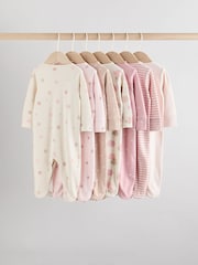 Pink Baby Popper Sleepsuits 7 Pack (0mths-3yrs) - Image 2 of 17