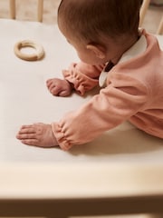 Pink Velour Baby Sleepsuit (0mths-3yrs) - Image 11 of 11