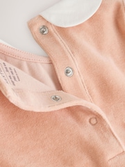 Pink Velour Baby Sleepsuit (0mths-3yrs) - Image 6 of 11