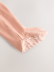 Pink Velour Baby Sleepsuit (0mths-3yrs) - Image 8 of 11