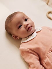 Pink Velour Baby Sleepsuit (0mths-3yrs) - Image 9 of 11