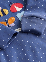 Navy Baby Two Way Zip Sleepsuits 3 Pack (0-2yrs) - Image 11 of 12