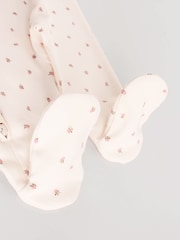 Pink Baby Two Way Zip Sleepsuits 3 Pack (0-2yrs) - Image 11 of 13