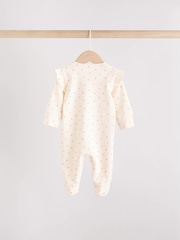 Pink Baby Two Way Zip Sleepsuits 3 Pack (0-2yrs) - Image 4 of 13