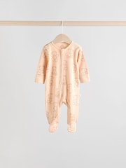 Brown Baby Two Way Zip Sleepsuits 4 Pack (0mths-2yrs) - Image 8 of 15