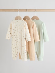 Cream Baby Popper Footless Sleepsuits 3 Pack (0mths-3yrs) - Image 12 of 13