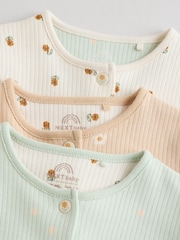 Cream Baby Popper Footless Sleepsuits 3 Pack (0mths-3yrs) - Image 6 of 13