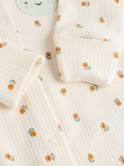 Cream Baby Popper Footless Sleepsuits 3 Pack (0mths-3yrs) - Image 7 of 13