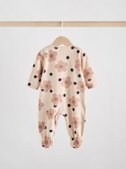 Neutral 3 Pack Baby Micro Fleece Two Way Zip Sleepsuits 2 Pack - Image 5 of 10