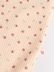 Pink Baby Two Way Zip Floral Print Sleepsuits 3 Pack (0mths-3yrs) - Image 10 of 14