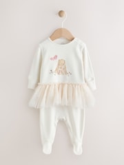 Ecru Bunny Tutu Baby Sleepsuit (0mths-2yrs) - Image 17 of 20