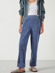 Hush Blue Lisa Cord 100% Cotton Joggers - Image 3 of 5
