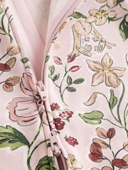 Pink Baby Fleece Lined Two Way Zip Sleepsuit - Image 7 of 8